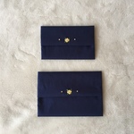 スモッキング刺繍　ポケットティッシュカバー　黄色　普通サイズ　ミニサイズ