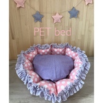 ⭐️ペット(*˘︶˘*)🎀ベッド⭐️ハート型 ピンク×パープル L