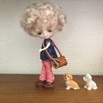 プチブライス  ブラウス パンツ レザーバッグセット