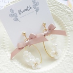 ピアス『Fee』小さなお花とリングモチーフピアス