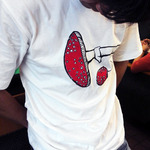 手描きTシャツ（ベニテングタケ）