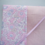 Ｔさまご予約品　LIBERTY&カラーリネン　Betsy - Rose Buvard 　 ローズビュバール　手帳＆ブックカバー兼用タイプ　オーダーメイドサイズ