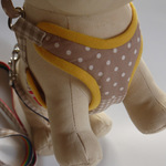 （受注制作）ハーネス　beige check and dots