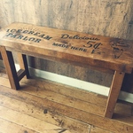 アンティーク風 カフェベンチ (アイスクリームパーラー)