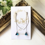 再販【送料無料♡⃛】スワロフスキー バミューダブルーのアメリカンピアス/イヤリング