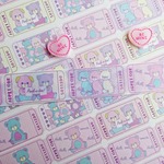 リボン幅25mm☆くまくまチケット柄