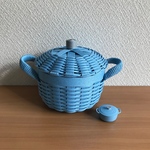 お鍋かご水色（小）