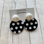 パール×ドットピアス／イヤリング