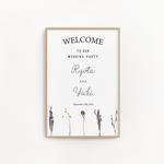 結婚式 ウェルカムボード    ドライフラワー