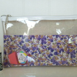 LIBERTYリバティ・ラミネート×PVCビニール＜Somerset Viola＞(サマーセットビオラ)仕切り付きのポーチ