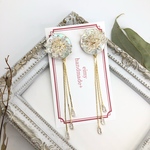 2ウェイ♡雨粒の美しさ(ビーズ刺繍)♡送料込み
