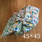 あずま袋 45×45㎝    幾何学模様 魚 花