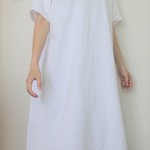 minne出店記念【半額】セール☆オーダー☆天竺コットンニット ホワイト ゆったりTシャツ チュニック ワンピース