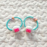 ぷっくりマーブルチョコのヘアゴム 2個セット ⑦