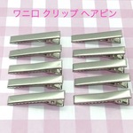 ワニ口クリップ 4センチ 10本☆ハンドメイド☆パーツ☆資材☆キッズアクセサリー☆かわいい☆ゆめかわいい☆パステル☆