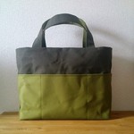 S様オーダー bicolor tote (khaki×green)