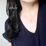 One Dorp Cz Motif Gold Necklace