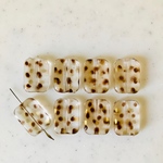 Clear Brown Gold Dot Rectangle Parts