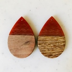Red Wood Drop Pendant Tops