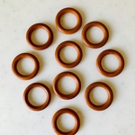 Brown Wood 30mm Circle Parts