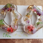 浴衣にも☆大ぶり×アメーバ×フラワーピアス、イヤリング(大)