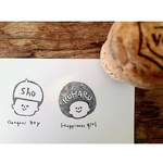 ⚫︎とても小さな【お名前入り】お顔のコルクstamp⚫︎