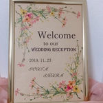 【可愛すぎるウェルカムボード】花モチーフでオシャレな仕上がり★