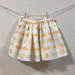 子ども ギャザースカート  手ぬぐい ドット イエロー