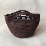 250.麻紐ミニバッグ(茶)