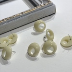 アクリル ピアス サークル 6個  20mm オフホワイト