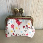 猫柄❣️がま口ポーチ