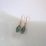 モスアクアマリンピアス14Kgf 