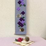 t様オーダー品  ちりめん細工・紫陽花のタペストリー かたつむりの飾り