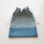 〈25×20〉裏地付  デニム風(ブルー)②  