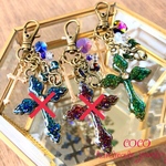  クロス&ドラゴン〜グリーンver〜キーホルダー