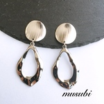 大人可愛い 大ぶり シルバーピアス  イヤリング チタンピアス