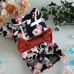 完成品（ＳＳ）シンプル帯オレンジ浴衣