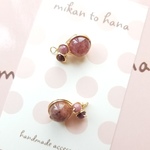 半額セール1500円→750円いちご飴♡モスコバイトのワイヤーピアス