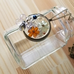 レジンペンダント＊橙色の花＊