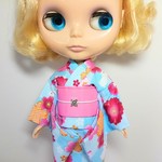 ブライス 浴衣 リカちゃん 浴衣 水色 
