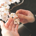 和柄スクエア【和桜】ピアス／イヤリング