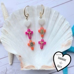 Pink×Orange♡Shell Maria ピアス