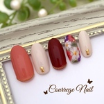 チェーン×フラワーネイルチップ♡送料無料 No.32