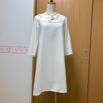 点と線模様製作所♡あじさい 7分袖 ワンピース