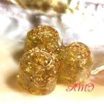 24k金箔たっぷり！黄金色トリスケル オルゴナイト
