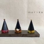 【送料無料】ドライフラワーのリングホルダー   黄オレンジ赤