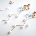 【数量限定】star decoration～星飾り～【イヤリング】ゆらゆら   揺れる     星   秋  パール 　