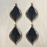 GOLD BLACK DROP CHARM 