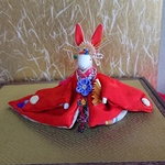 縮緬うさぎの花魁姿★花帯タイプ③
