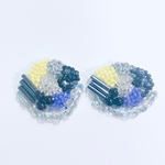黒シルバー◎   ビーズ刺繍*  ピアスorイヤリング